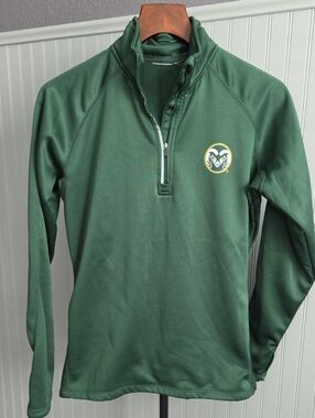 Green Quarter-Zip Pullover Jacket - Brand Not Visible